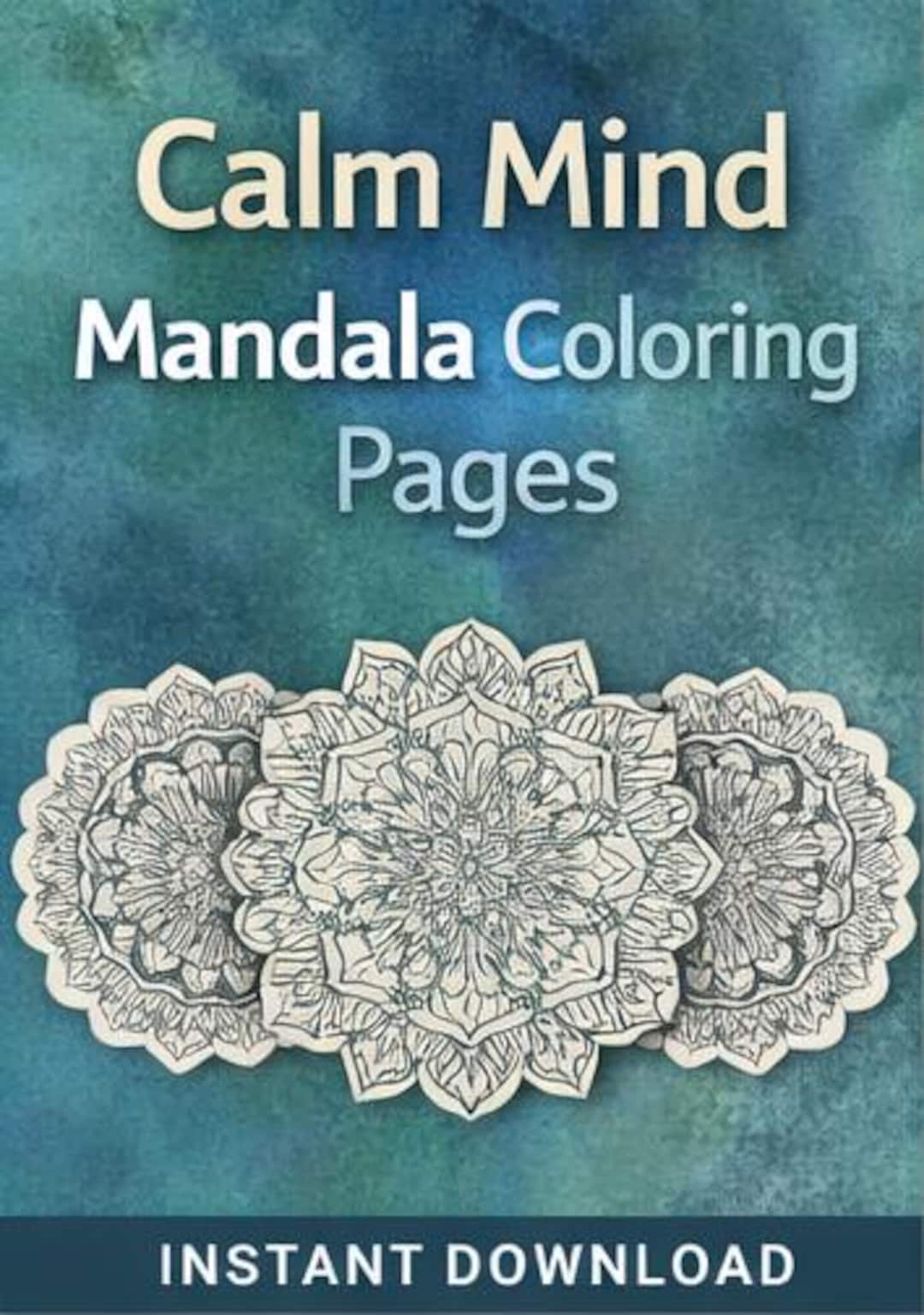 Zen Mandala Coloring Pages Printable PDF, Relaxing Mandala Art for ...