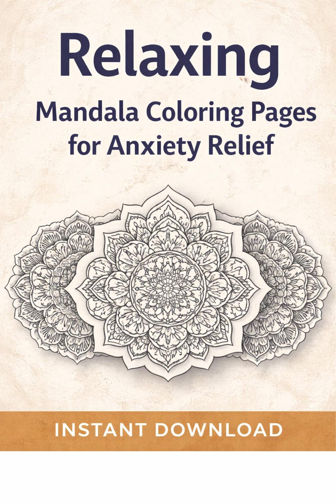 Printable Mandala Coloring Pages PDF, Relaxing Adult Coloring Pages for ...