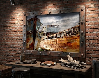 Camaret Shipwreck Photo Set – Brittany Coastal Wall Art, Nautical Photography Bundle, 4 Digital Prints