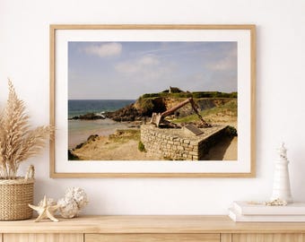 Rusty Anchor Customs House Brittany Coastal Landscape Photography (Digital Download)