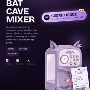 インタラクティブなハロウィンポーションマシンTwitchウィジェット、StreamElements用の不気味なアニメーションストリームオーバーレイ