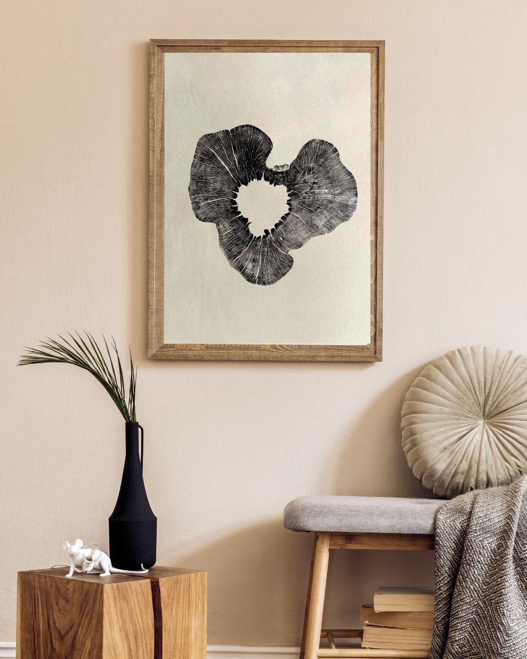 Wild Beech Tree Print – Burnt Wood Texture Art – Nature Wall Art on ...