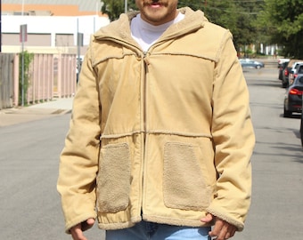 Vintage Weather Tamer Corduroy Sherpa Hoodie - Men's XL Jacket