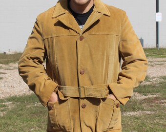 Mens Corduroy Jacket, Vintage 1970s Silton, Size 40 Men