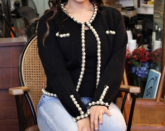 Black Pearl Sweater - Etsy
