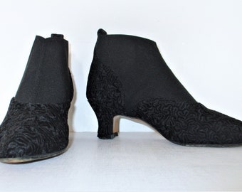Vintage Sesto Meucci Granny Boots: 90s Goth Ankle Boots, 6 1/2B