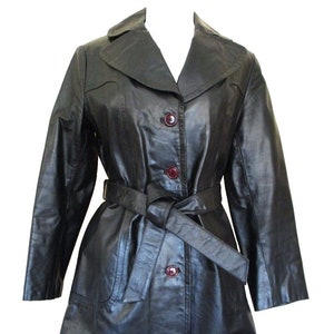 1960s Leather Trench Coat - Etsy 1960s Leather Trench Coat - Etsy