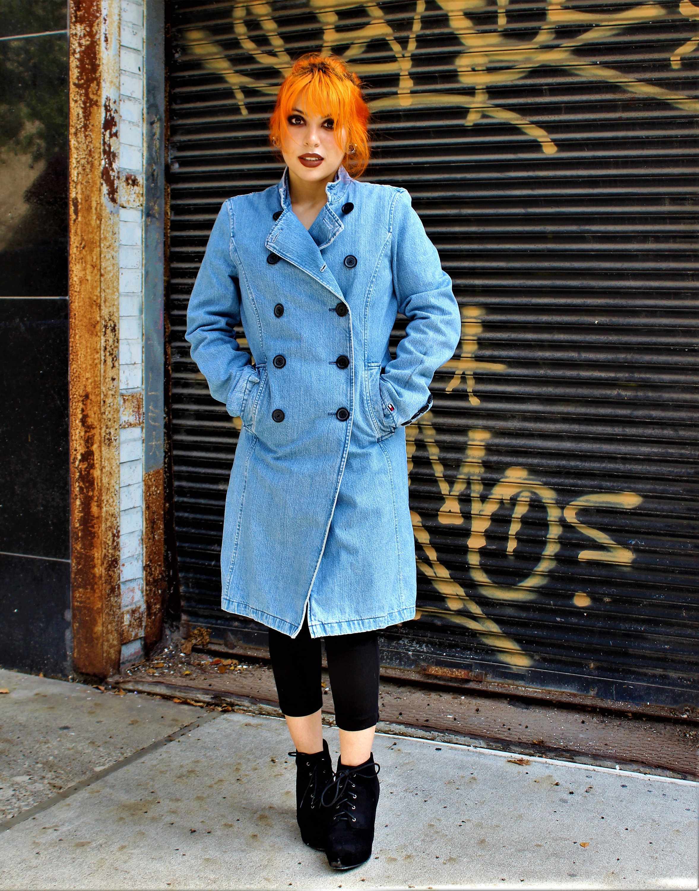 90s Coat Tommy Hilfiger Peacoat Women 