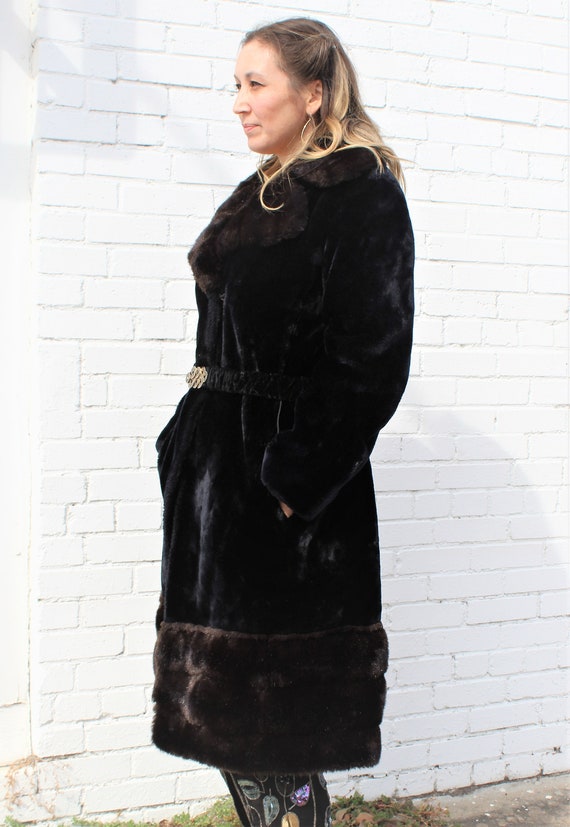 Faux Fur Coat, Vintage 1970s Borgazia, Fake Fur C… - image 2