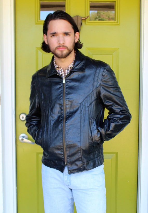 Chaqueta Biker Hombre Cuero