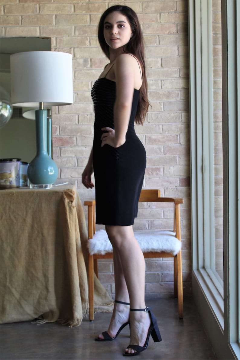 Little Black Dress Vintage Bob Mackie Boutique Small Women LBD beaded