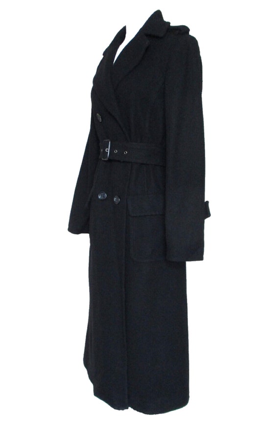 Vintage Trench Coat, BCBGMaxAzria, S/M Women, Bla… - image 2