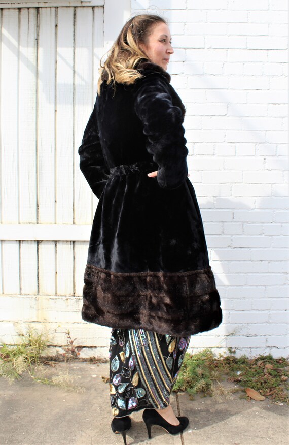 Faux Fur Coat, Vintage 1970s Borgazia, Fake Fur C… - image 5