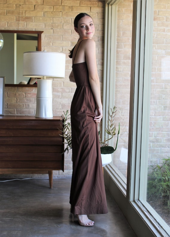 Women Cotton Sleeveless Vintage Wide-Leg Jumpsuit With Side Pockets