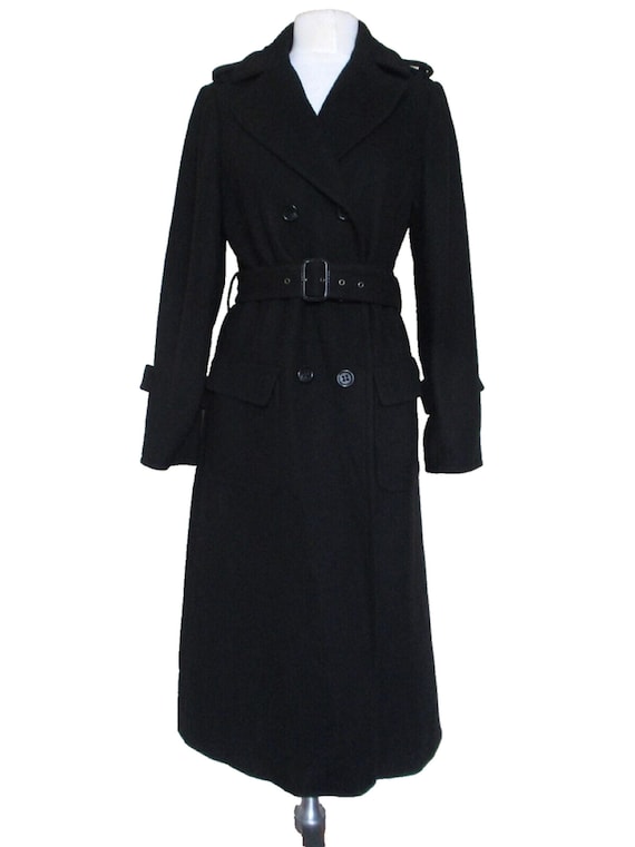 Vintage Trench Coat, BCBGMaxAzria, S/M Women, Bla… - image 1