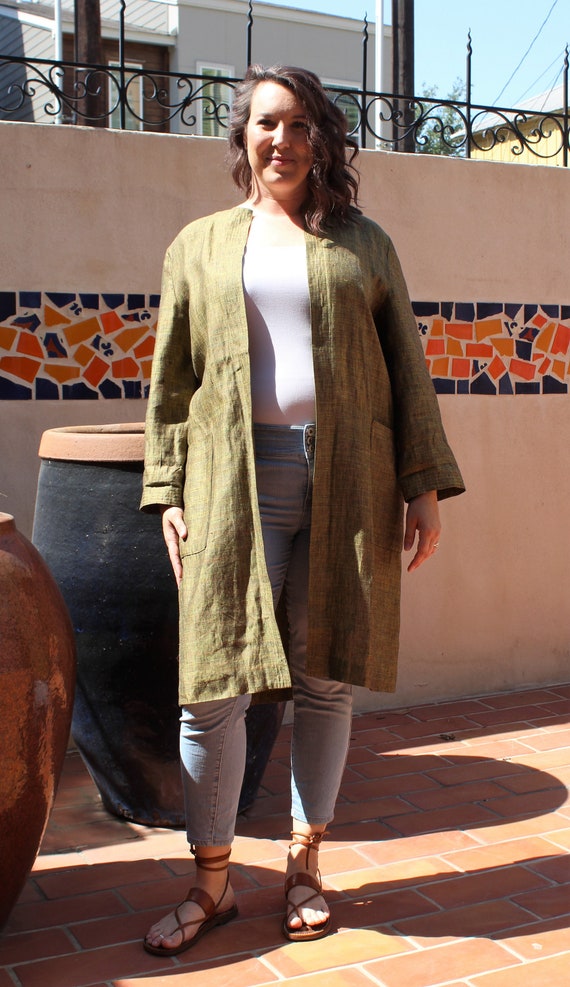 Vintage 1980s Robert Haik Coat, 42 Women, Multicol