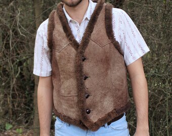 Vintage 70s Ardney Sherpa Vest Size 40 