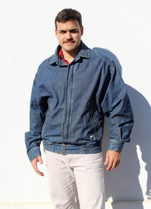 Denim Bomber, Vintage 1970s OP Ocean Pacific Bombe