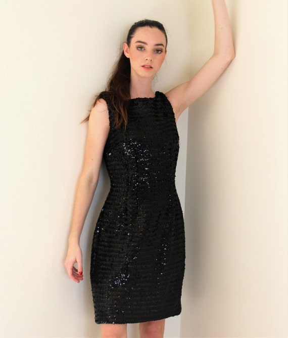 green emerald velvet dress Black Sequin Prom Dresses with Slit One Shoulder Evening Gown 21855 A / Black / US16 main image 0