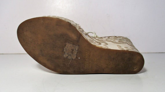Vintage Miu Miu Prada Platform Sandals, 37.5, Str… - image 6