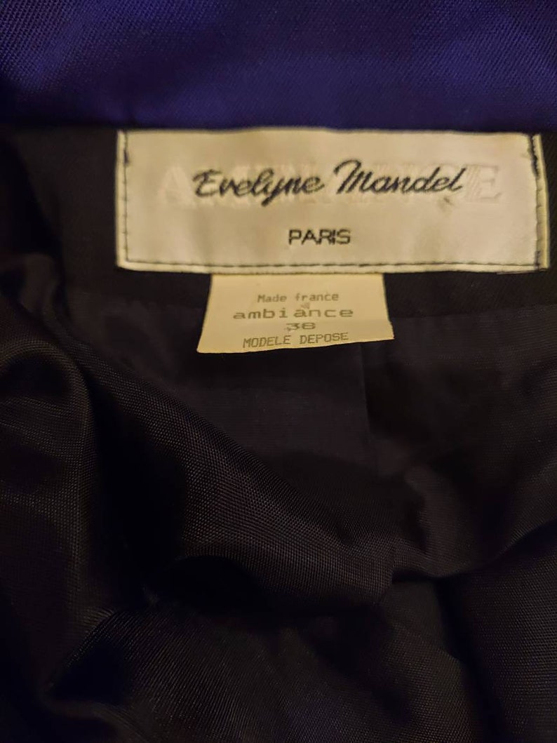 Embellished Jacket, 80s Blazer, Vintage Evelyne Mandel Blazer, Size 38 Women, Button Detail image 9