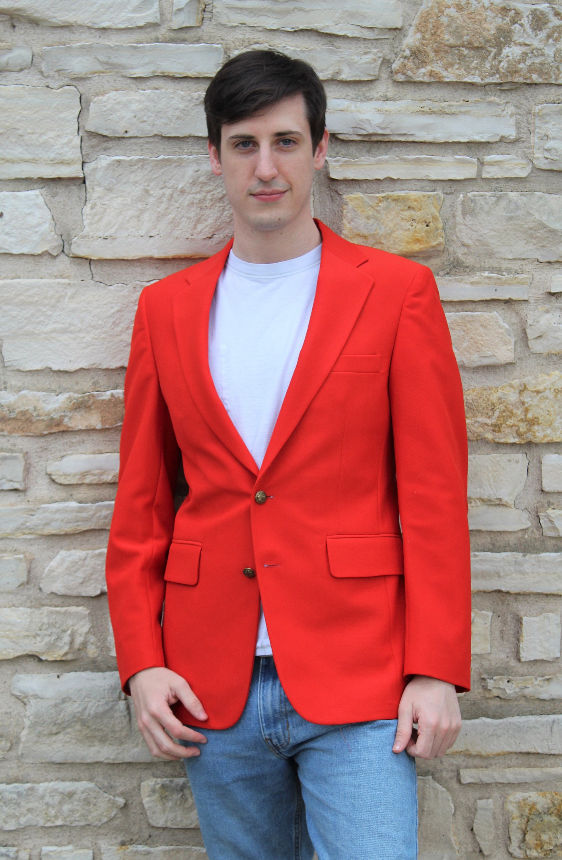 Vintage 80s D'armigene Blazer 38R Men Red Mens Blazer - Etsy