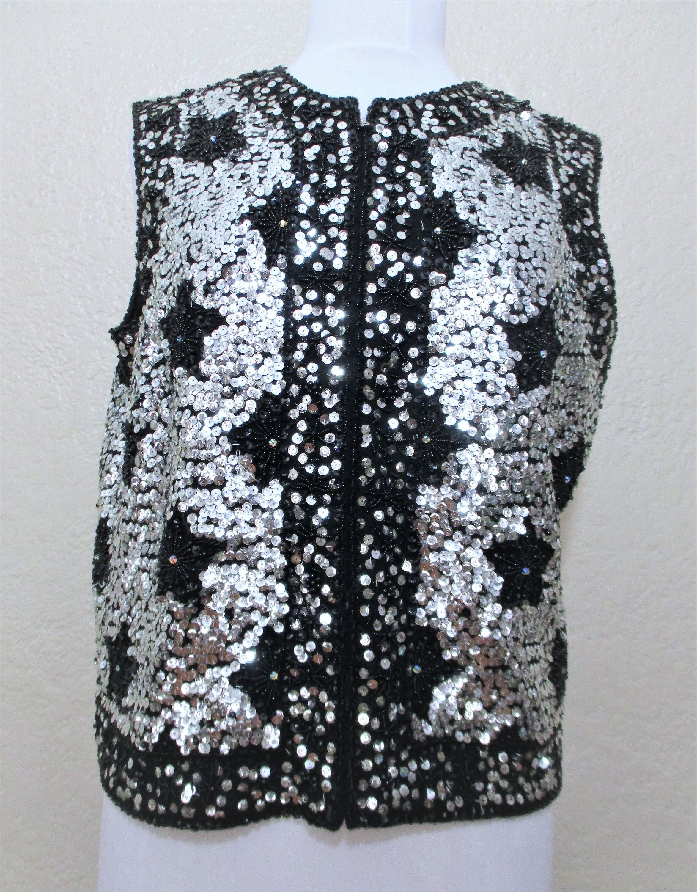sequin sweater vest