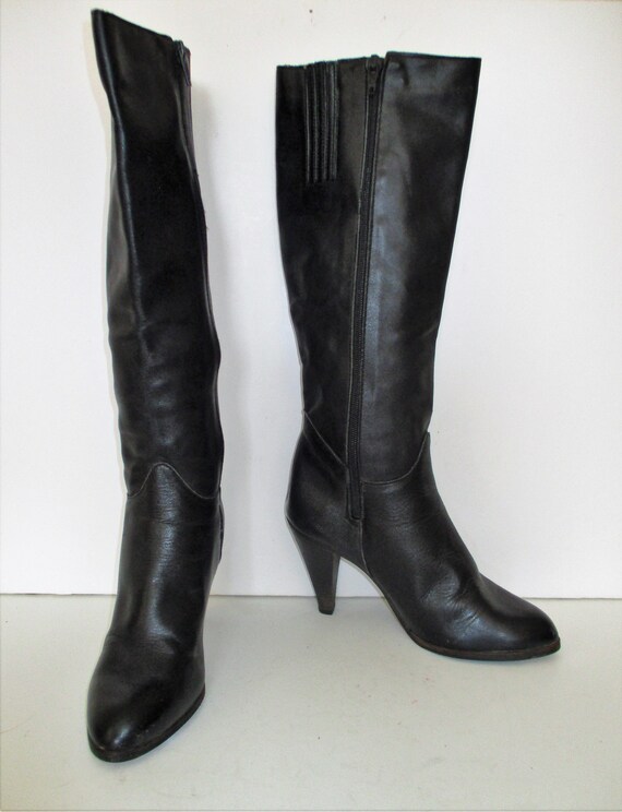 70s style knee high boots