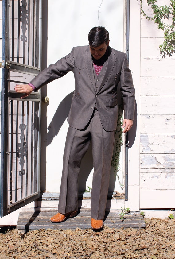 Vintage 3 Piece Western Suit Men | 42R Men, Countr