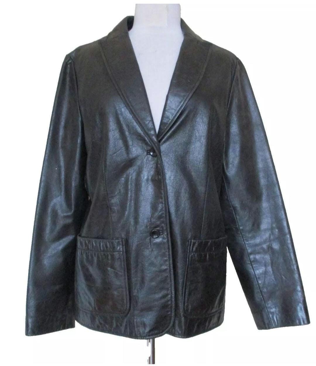 Leather Jacket Women, Vintage Y2K Gap, Medium, Dark Brown Leather