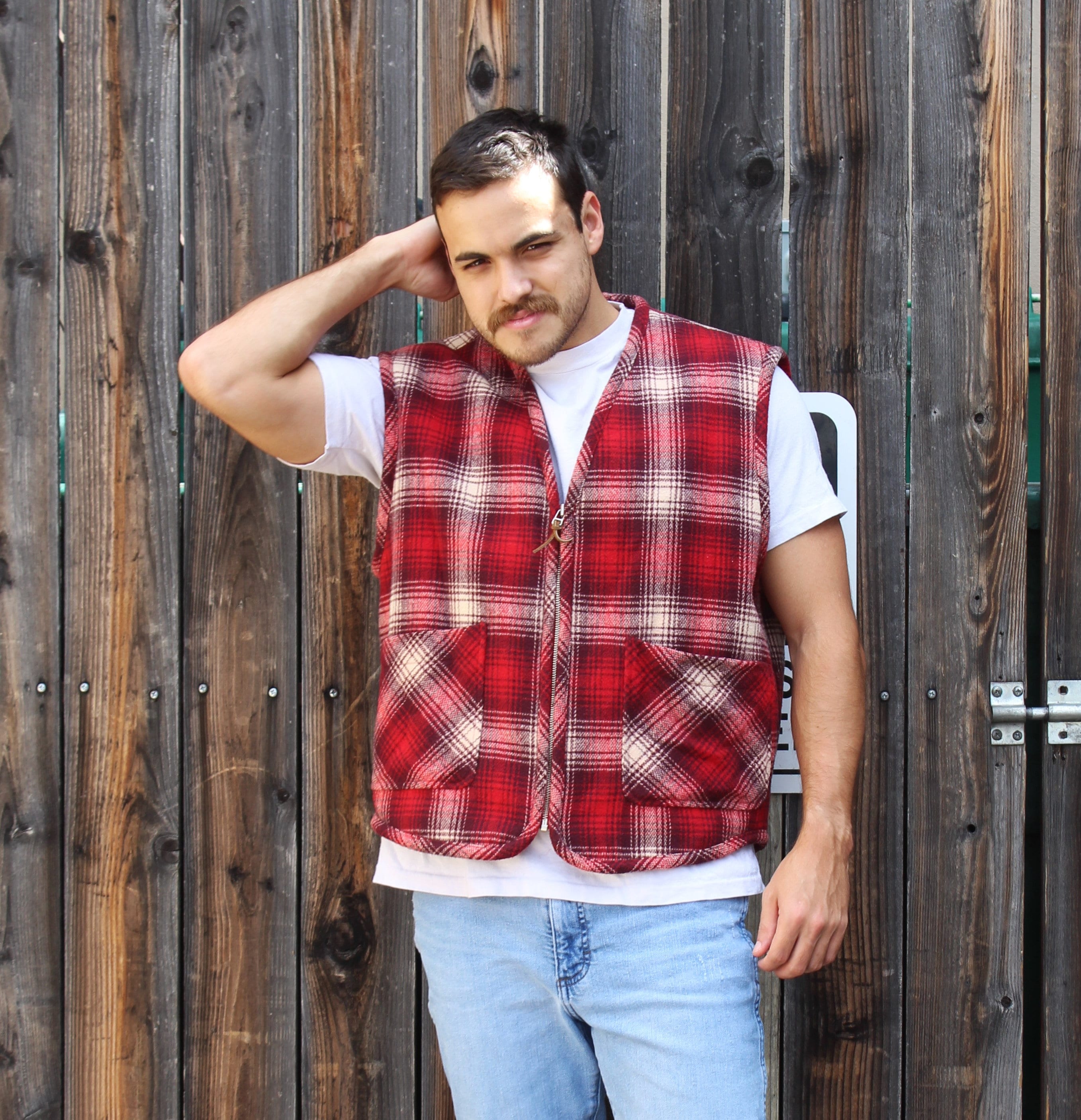 Vintage 90s Banana Republic Sherpa Vest, Large Men, Red Shadow Plaid, Faux Shearling Line - Etsy Vintage 90s Banana Republic Sherpa Vest, Large Men, Red Shadow Plaid, Faux Shearling Line - Etsy