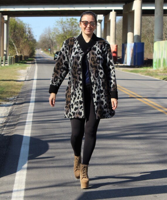 Animal print cardigan canada 2025