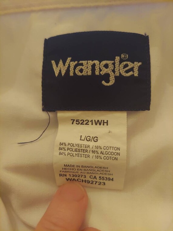 Vintage 1990s Wrangler Western Shirt, Large Men, … - image 10