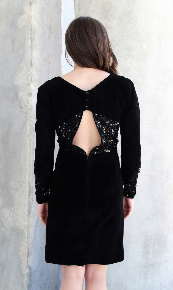 Suede jurk dames sale
