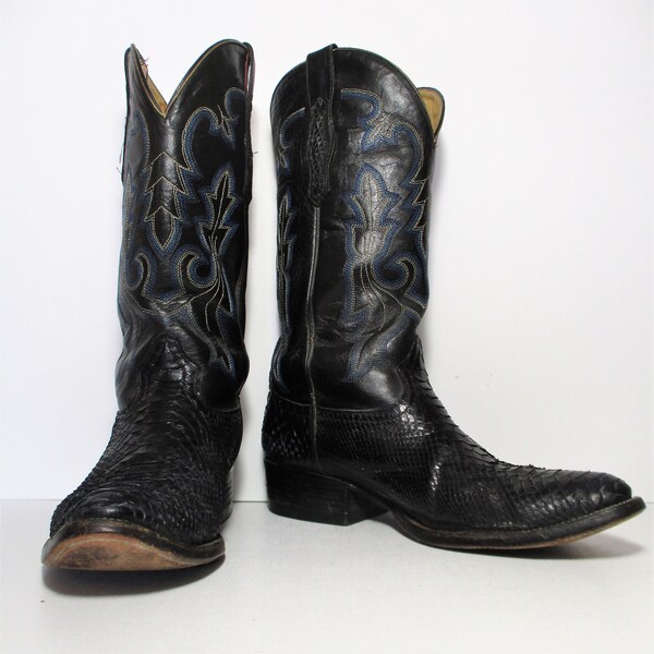 snakeskin cowboy boots for men