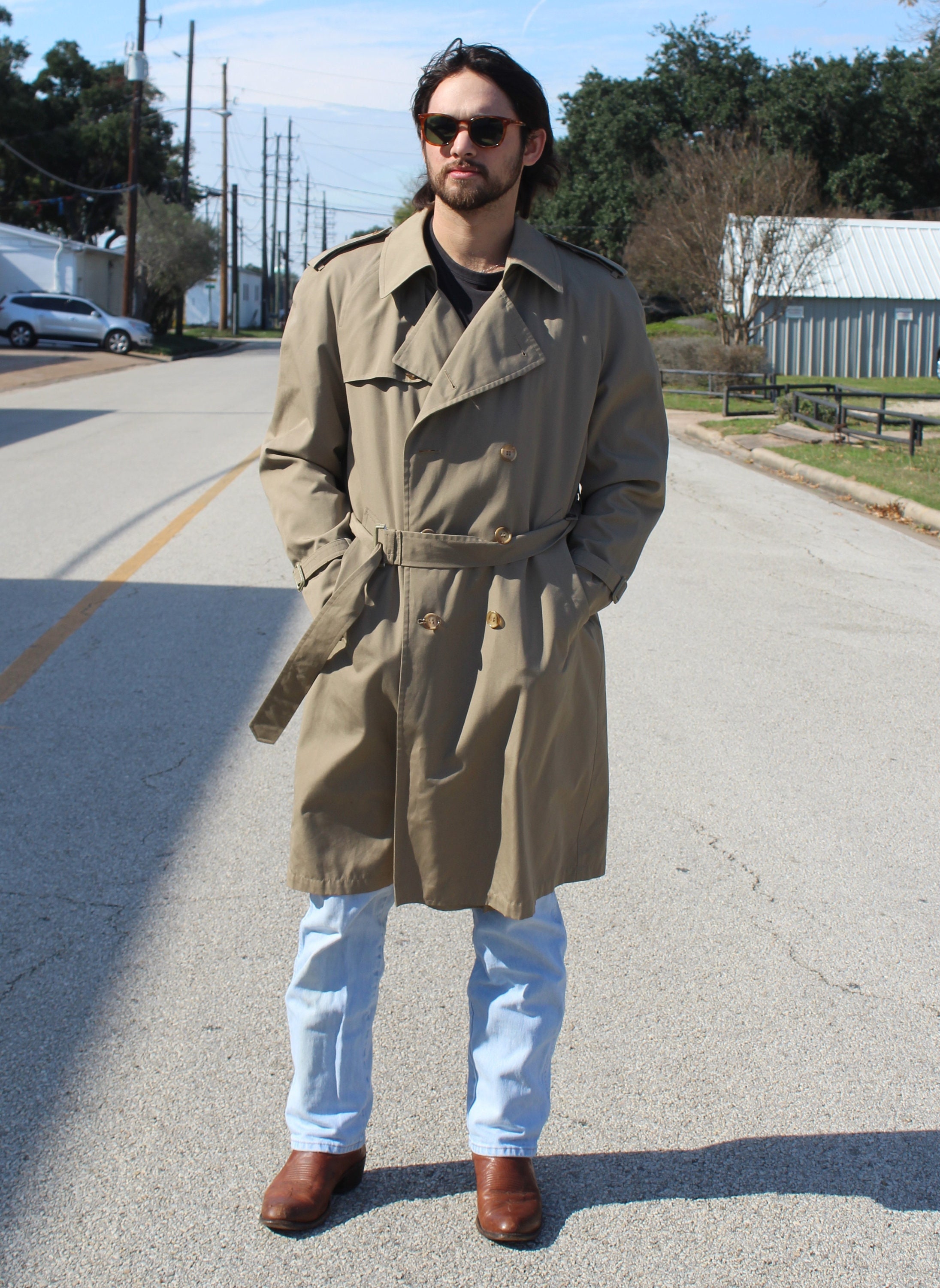 Stacy adams trench clearance coat