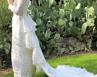 chinese dress ladies Minimalist Long Sleeve Satin Mermaid Wedding Bridal Dress, Custom Uniq   Shindig Threads