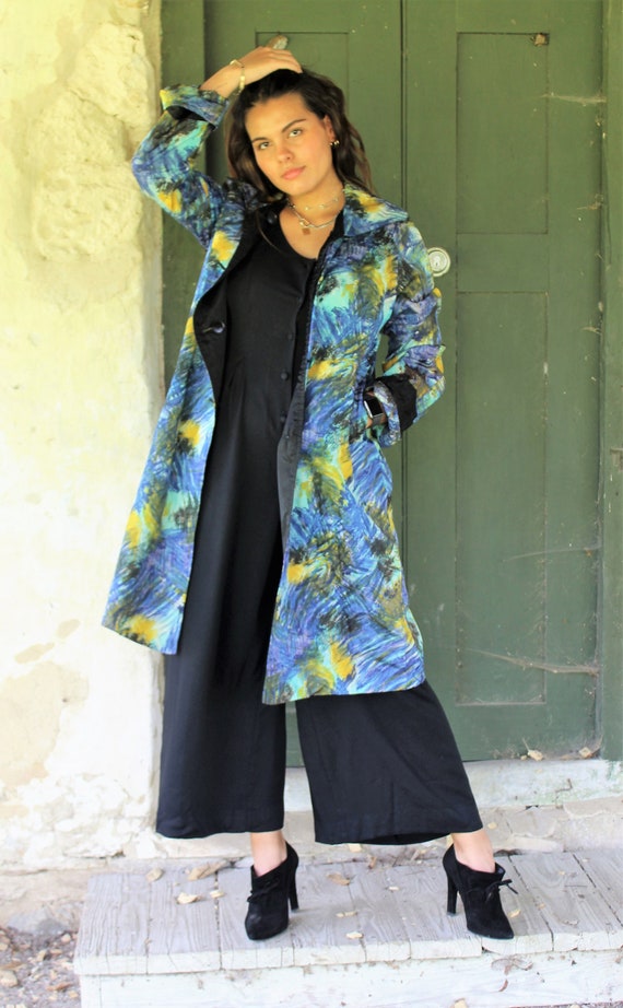 Rain Coat Women, Vintage 1960s Reversible Raincoa… - image 2