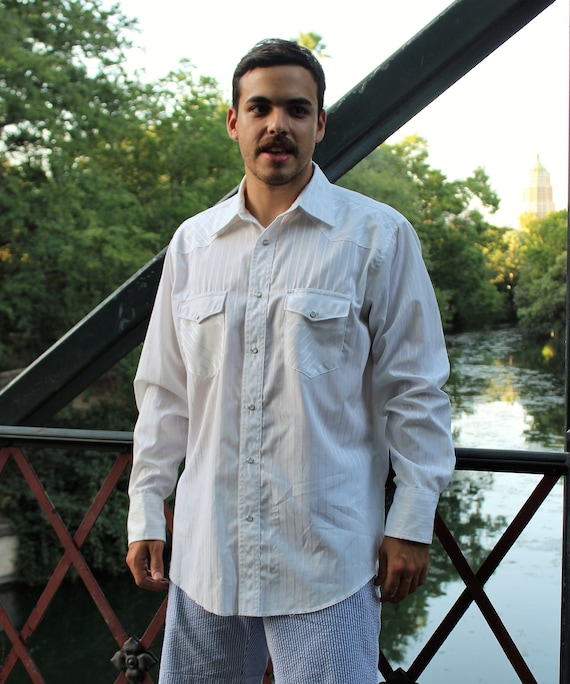 Vintage 1990s Wrangler Western Shirt, Large Men, … - image 1