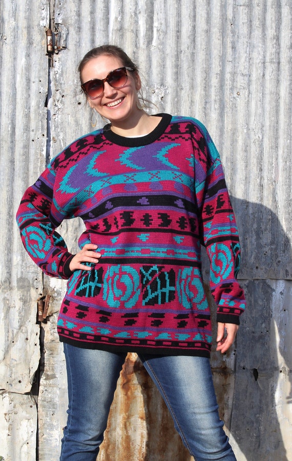 Vintage Michael Carrie Pullover Sweater, Large Women, Oversize