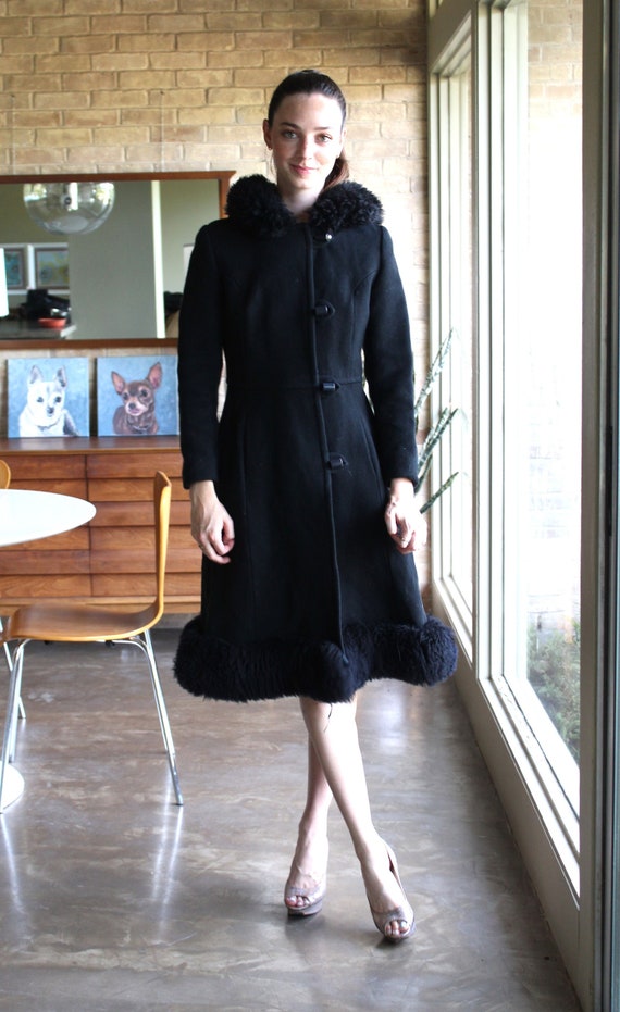 Penny Lane Coat, Vintage 1960s Mark Russell, XS Wo