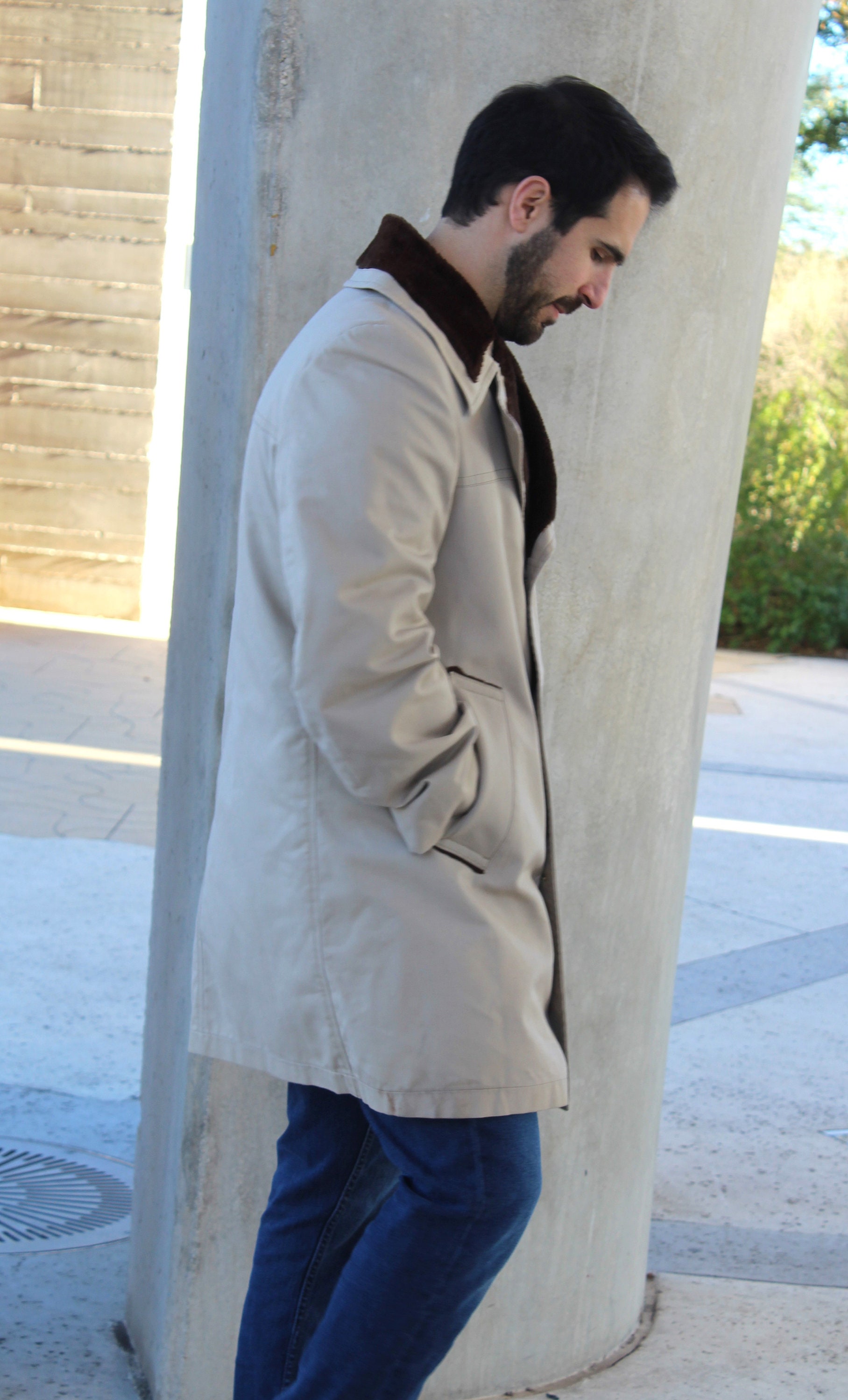 EUROVINTAGE LODENFREY ローデンコート Mサイズ相当 70's】Vintage Burberrys Single Raglan Rider Coat C100 With