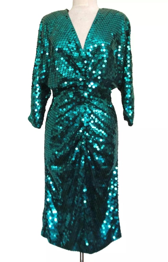 Sequin Dresses Oleg Cassini Evening Dresses Vintage Sequin Dress