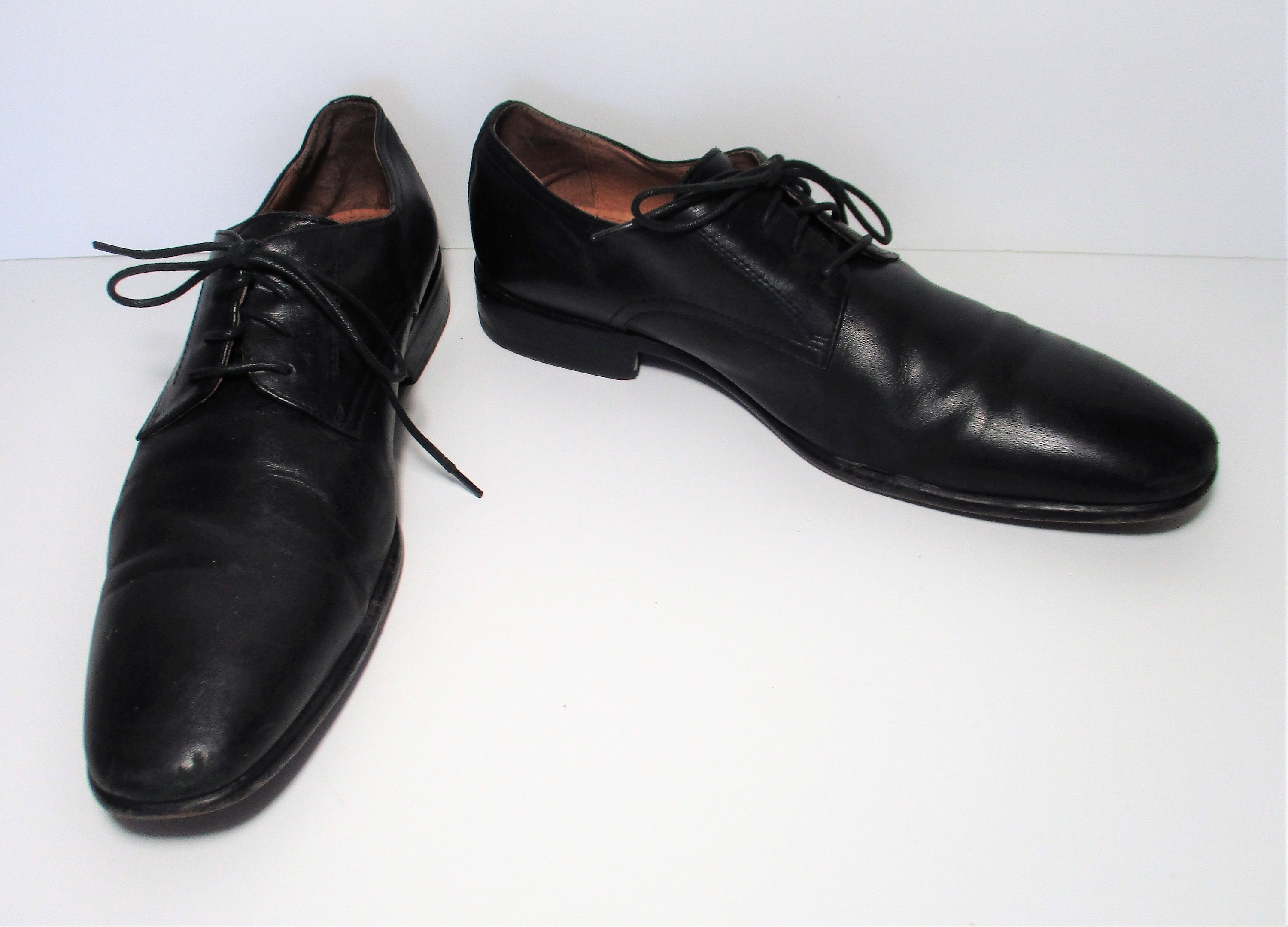 Mens Dress Shoes, Vintage 1980s Saks Fifth Avenue, Black Mens Dress Shoes, Vintage 1980s Saks Fifth Avenue, Black