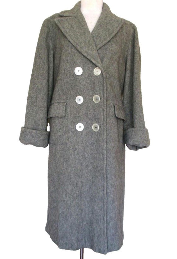 Chippewa, Vintage Chippewa Woolen Mills Gray Wool Double Breasted Coat, L Women