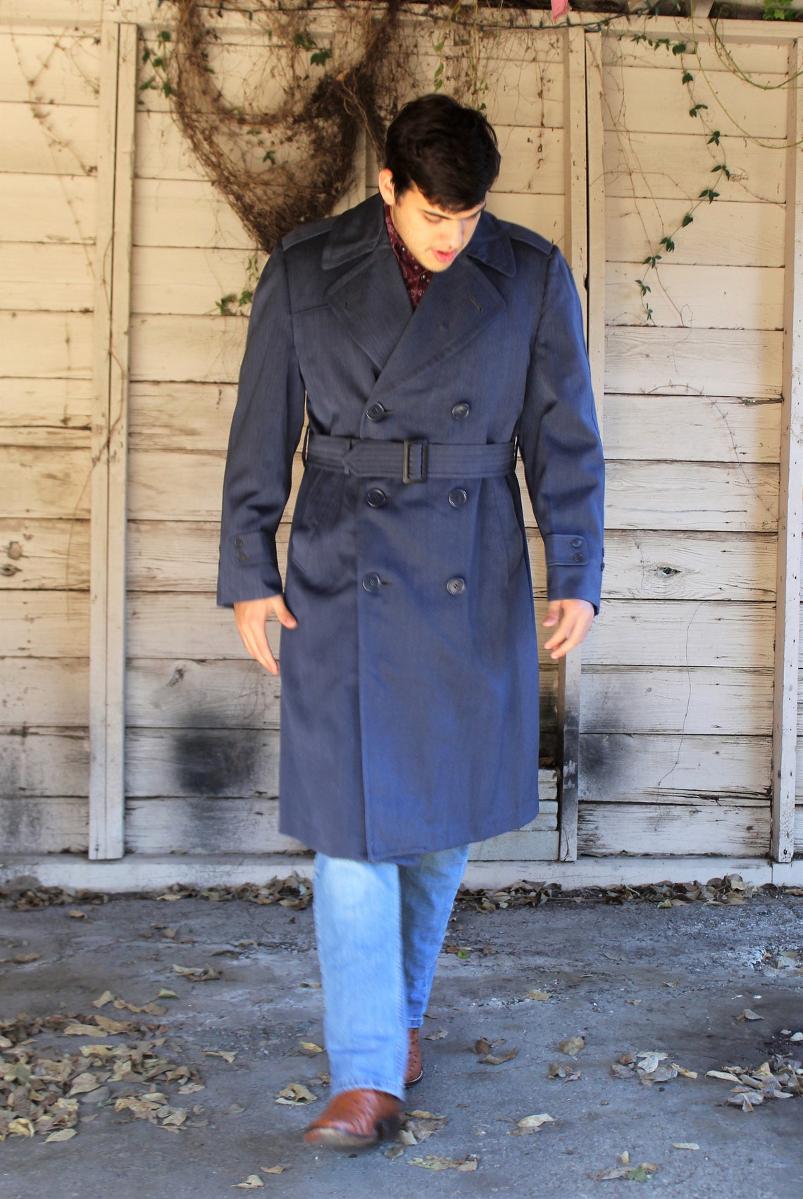 Vintage 1940s Malcolm Kenneth Military Coat Large Men Blue | Etsy