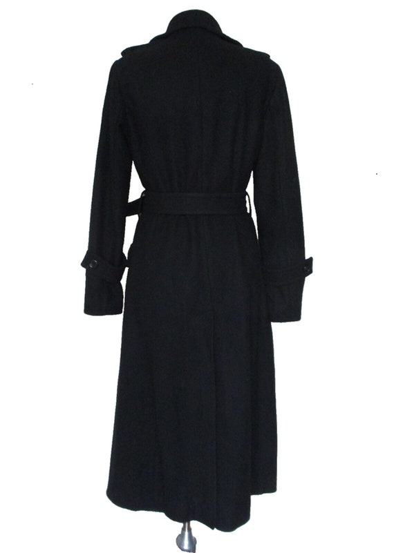 Vintage Trench Coat, BCBGMaxAzria, S/M Women, Bla… - image 3