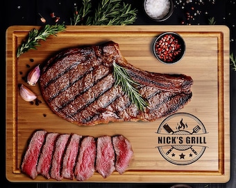 BBQ Cutting Board, Fathers day gift for Dad, Custom Grilling Gifts for Him, Gift for Men, Guy, Husband, Grandpa Gift, Boyfriend Gift