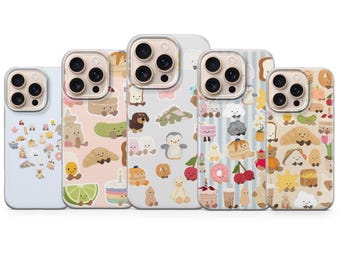 Cute Jellycat Phone Cover Plush Collage Phone Case for iPhone 17 Pro Max, 16e, 15, 14, 13 & Samsung S26 Ultra,S25 FE, A57,A56, Pixel 10, 9A
