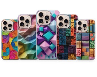 Color Block Phone Cover Bright Colors Phone Case for iPhone 17 Pro Max, 16e, 15, 14, 13 & Samsung S26 Ultra,S25 FE, A57,A56, Pixel 10, 9A